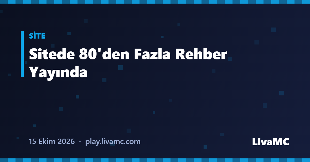 Sitede 80'den Fazla Rehber Yayında